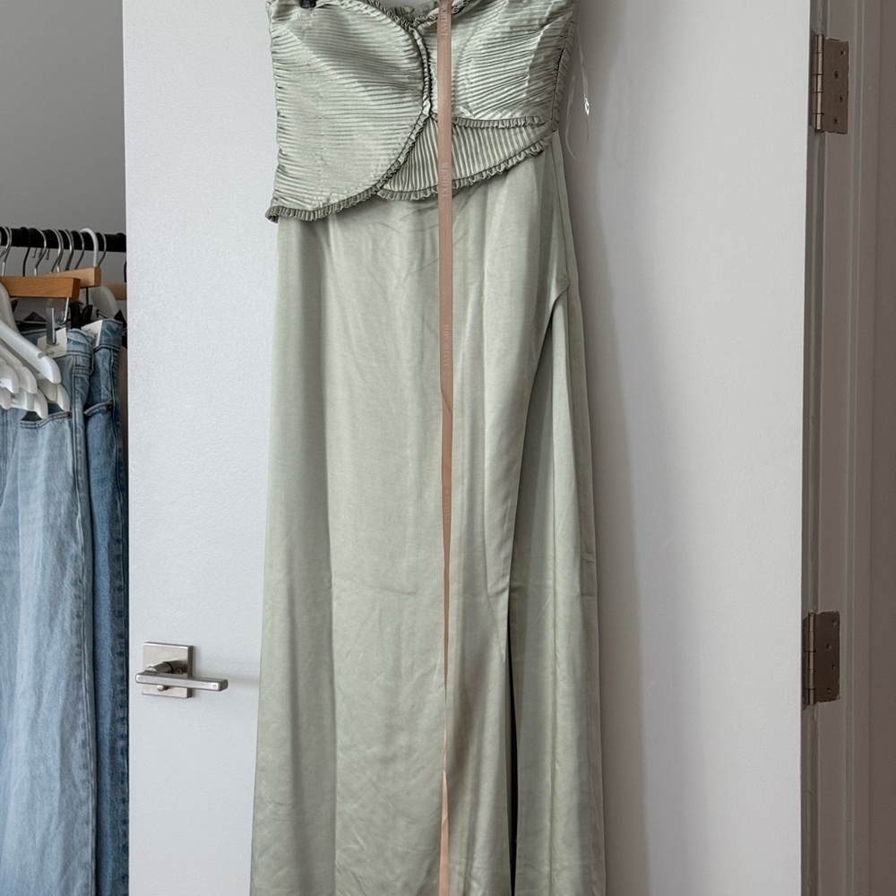 Meshki Sage Strapless Dress
